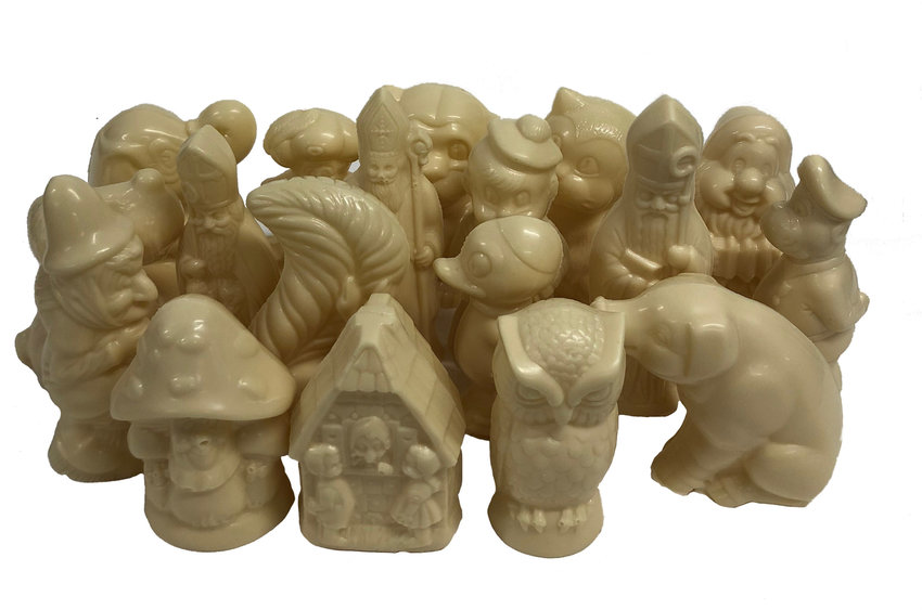 Assortiment kleine sint figuren wit