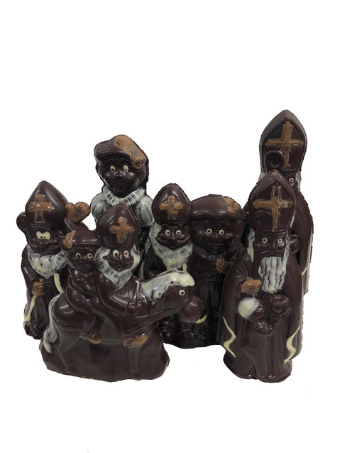 ingekleurde sint chocolade figuren puur