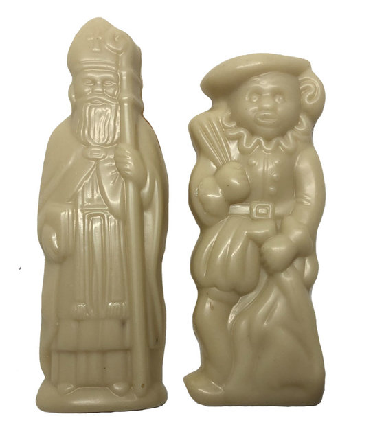 Grote caraque praliné sint en piet wit