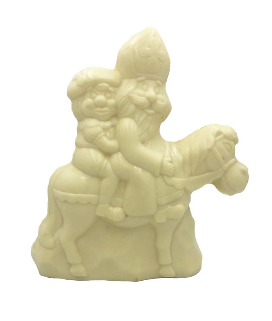 Sint op paard wit 19 cm