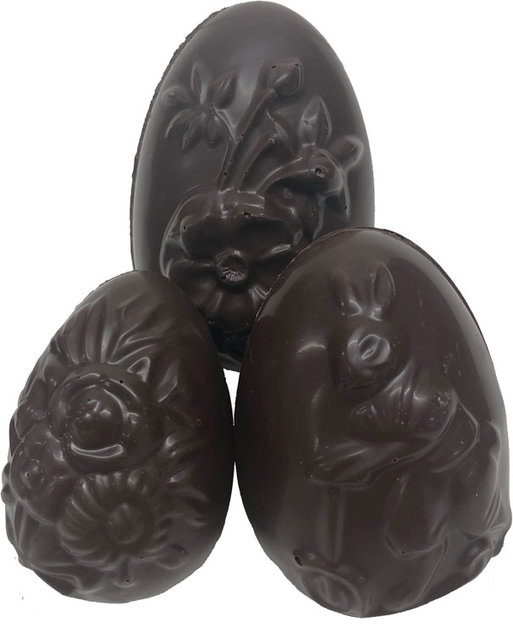 Assortment hollow eggs dark chocolate