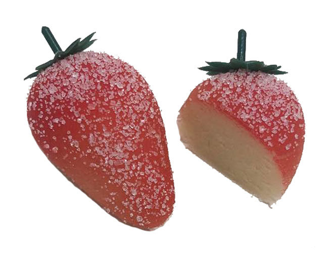 Strawberries marzipan