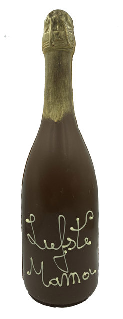 fles met opschrift