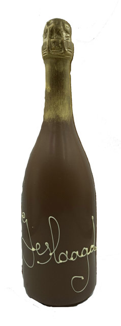 fles met opschrift