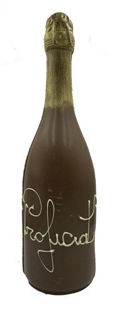 fles met opschrift