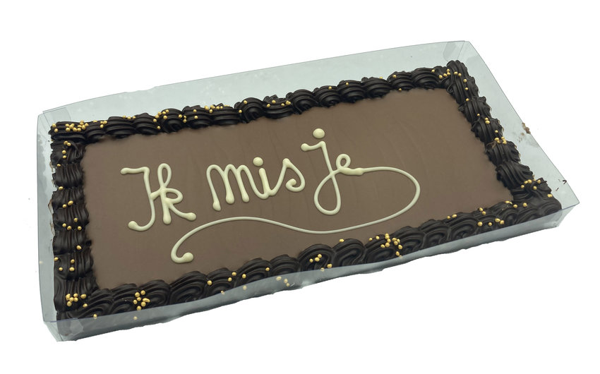 tablet met opschrift
