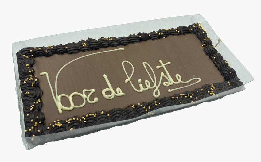 tablet met opschrift