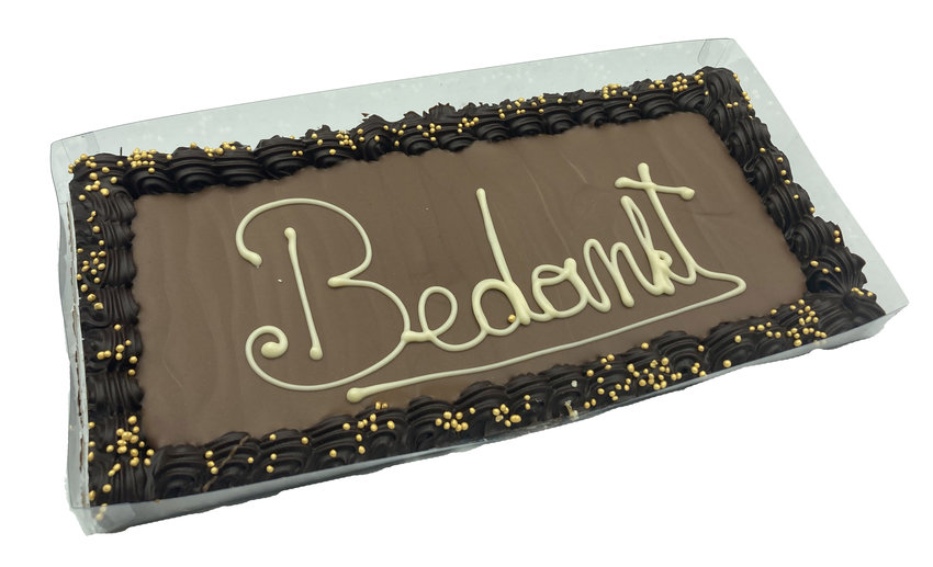 tablet met opschrift