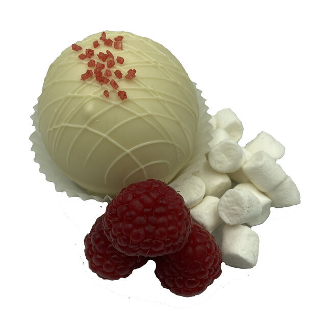 Chocolate bomb framboos wit