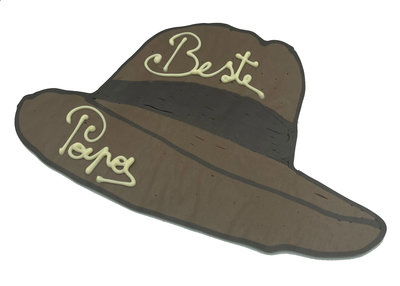 hoed met opschrift " Beste papa"